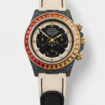 Rolex Daytona DiW Carbon Edition Rainbow Bezel – Forged Carbon Casing Beige Strap 1:1 Mirror Replica