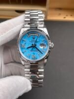 Rolex Day-Date 36mm – White Gold Model with Turquoise Dial and Diamond Markers – Top-Tier 1:1 Replica - Image 2