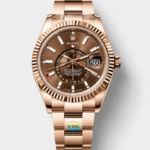 Rolex Sky-Dweller REF# 336235 Brown Dial Watch in Rose Gold 904L Steel Case 1:1 Mirror Replica