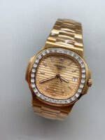 Patek Philippe Nautilus 5723 Rose Gold Dial Super Clone Watch - Image 3