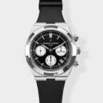 Vacheron Constantin Overseas Chronograph Black Dial Swiss Replica Watch – Rubber Strap
