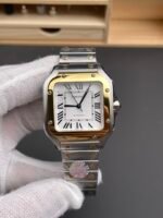 Santos De Cartier 1:1 Mirror Replica – 36MM Yellow Gold Two Tone Watch - Image 2