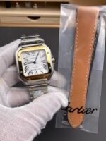 Santos De Cartier 1:1 Mirror Replica – 36MM Yellow Gold Two Tone Watch - Image 4
