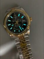 Rolex Sky-Dweller REF# M336933 Black Dial Watch in Yellow Gold 904L Steel Case 1:1 Mirror Replica - Image 11