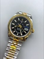 Rolex Sky-Dweller REF# M336933 Black Dial Watch in Yellow Gold 904L Steel Case 1:1 Mirror Replica - Image 3