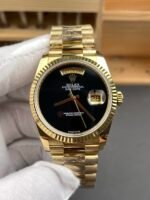 Rolex Day Date Presidential 18K Yellow Gold Watch 36MM – Black Dial 1:1 Mirror Quality - Image 3