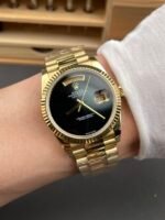Rolex Day Date Presidential 18K Yellow Gold Watch 36MM – Black Dial 1:1 Mirror Quality - Image 10